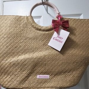 Juicy Couture Tan Woven Beach Bag